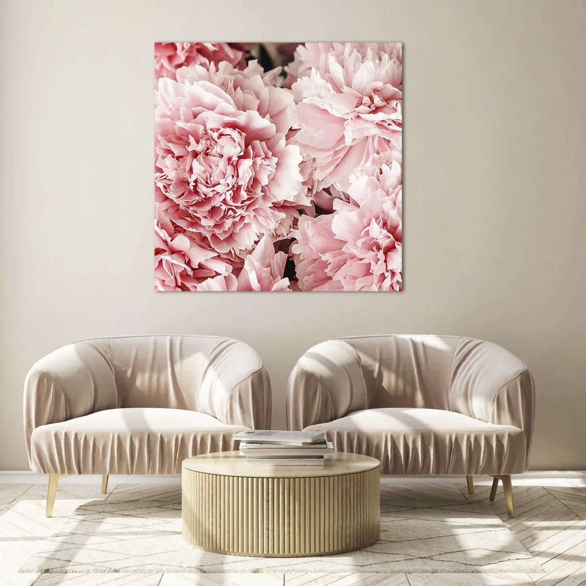Schilderen op glas - Roze droom - 40x40 cm