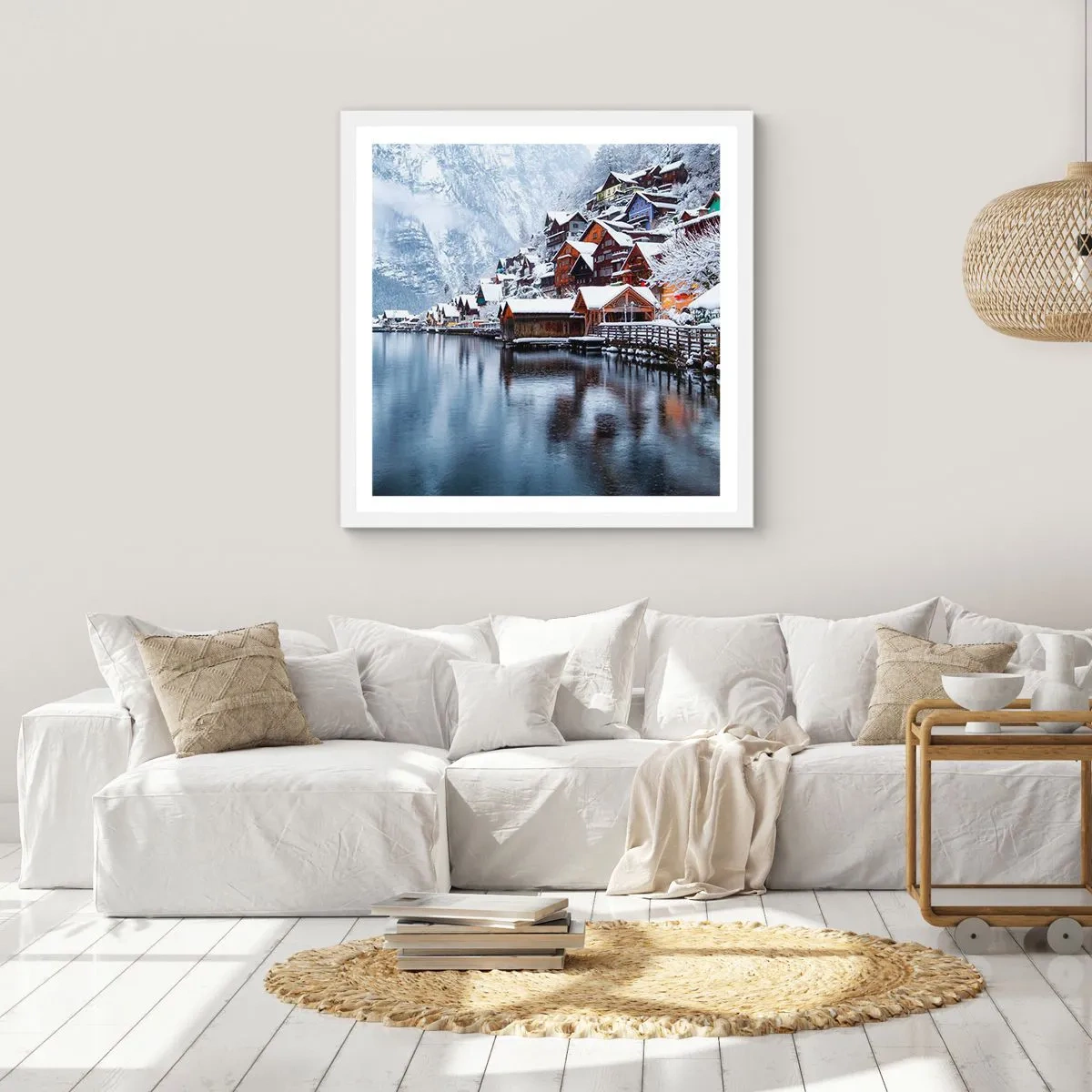 Poster in een witte lijst - In winterdecoratie - 50x50 cm