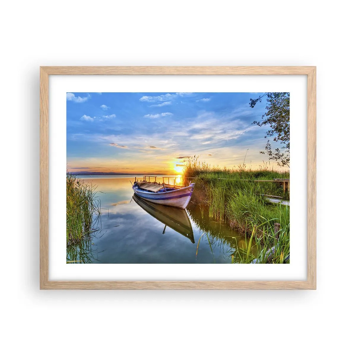 Een poster in een licht eiken lijst - Baai van vervulde dromen - 50x40 cm