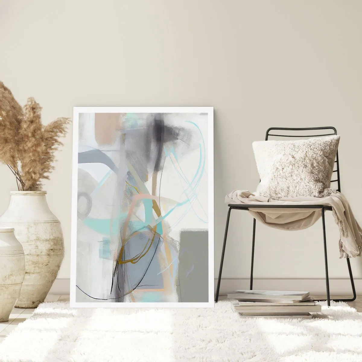 Poster - Mistige abstractie - 40x50 cm