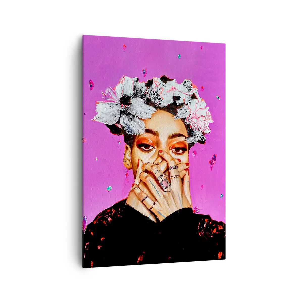 Schilderen op canvas - Een beetje gek - 70x100 cm