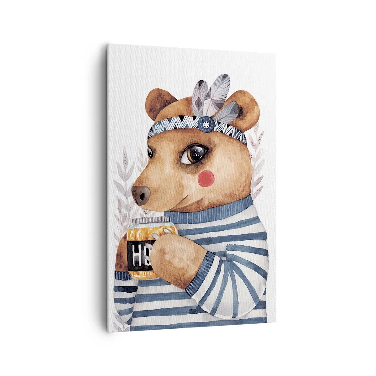 Schilderen op canvas - Zoete beer - 80x120 cm