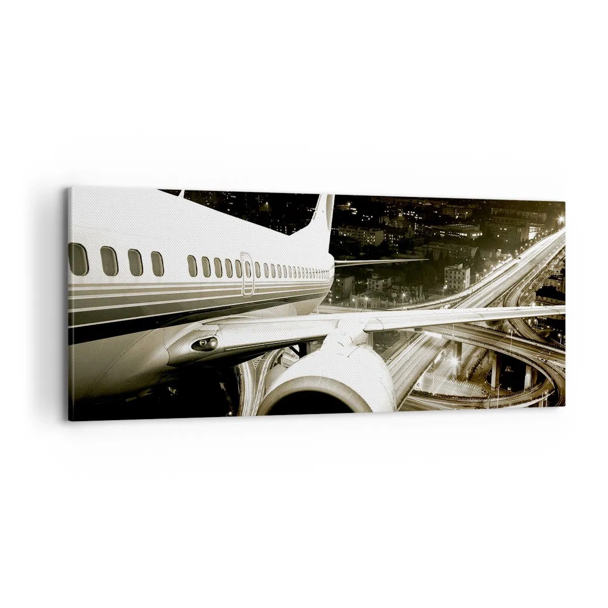 Schilderen op canvas - Vlieg de nacht in - 100x40 cm