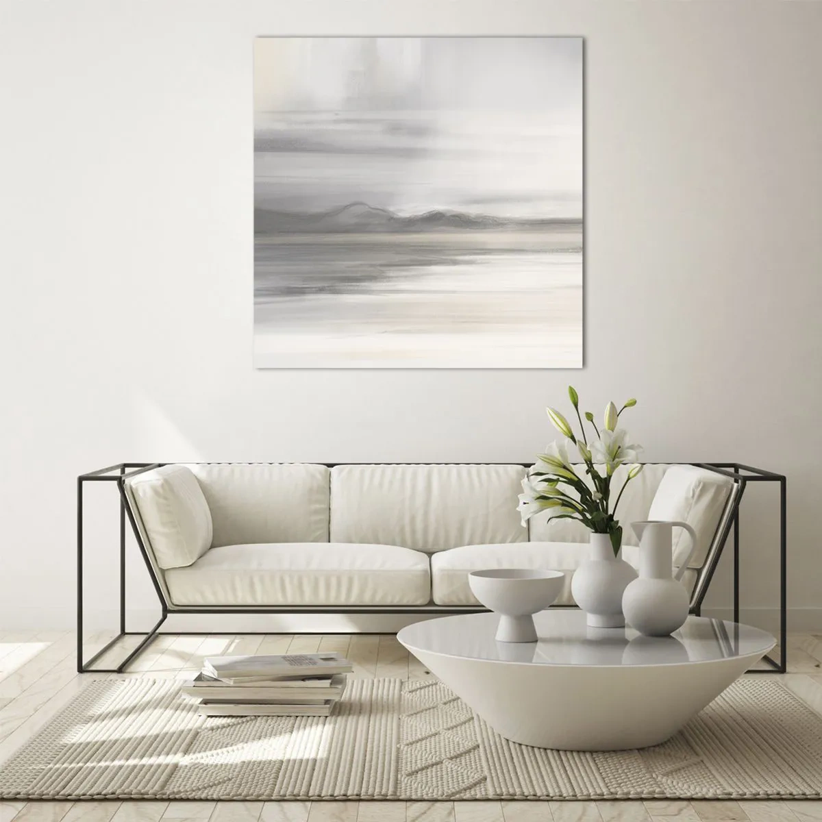 Schilderen op glas - Afstand in reflectie - 60x60 cm