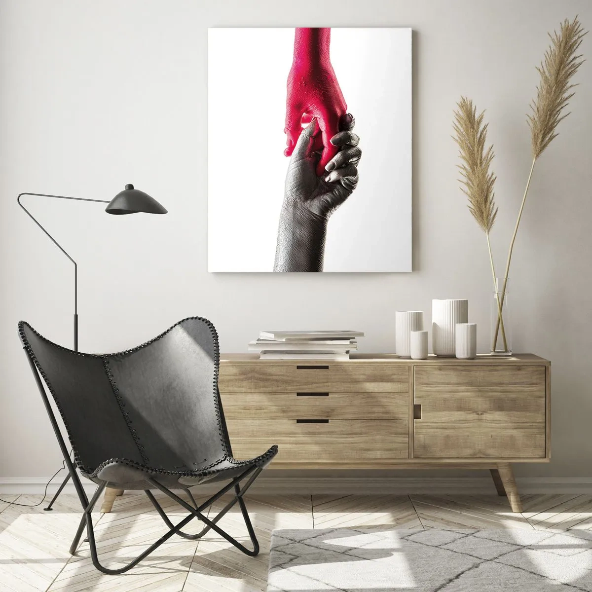 Schilderen op glas - Samen, hoewel anders - 70x100 cm