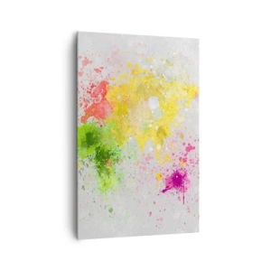 Schilderen op canvas - Alle kleuren van de wereld - 80x120 cm