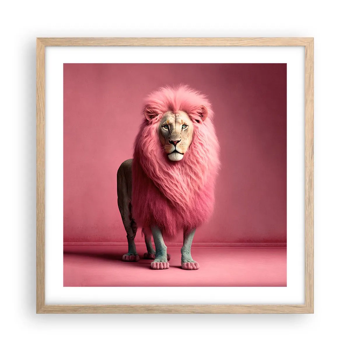 Een poster in een licht eiken lijst - En je bent niet meer bang - 50x50 cm