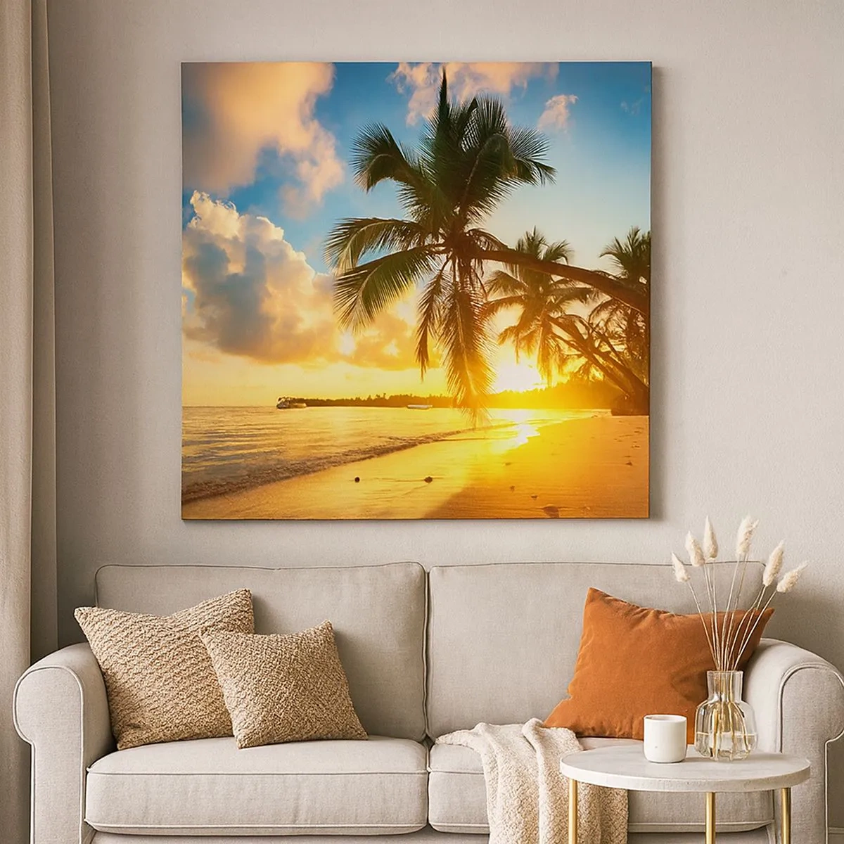 Schilderen op canvas - Caribische droom - 30x30 cm