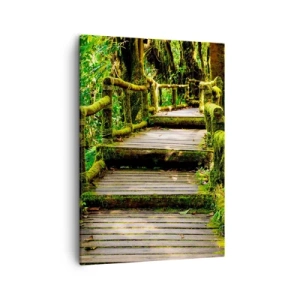Schilderen op canvas - Door de gang van groen - 50x70 cm