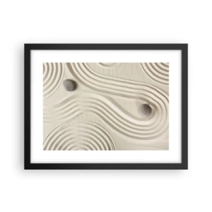 Poster in een zwarte lijst - Een vleugje warmte - 40x30 cm