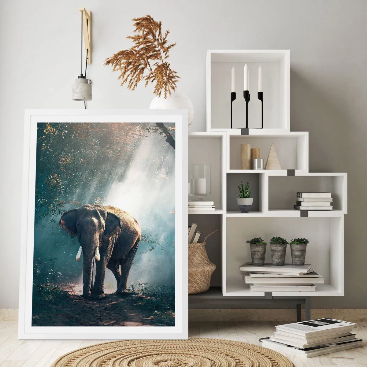Poster in een witte lijst - Een ontspannen wandeling - 70x100 cm