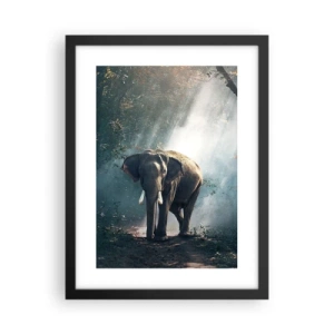 Poster in een zwarte lijst - Een ontspannen wandeling - 30x40 cm