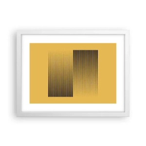 Poster in een witte lijst - Vierkant van tegenpolen - 40x30 cm