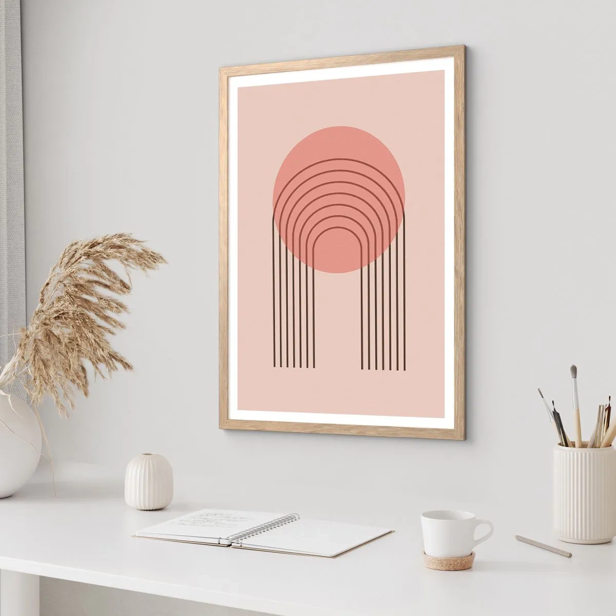 Een poster in een licht eiken lijst - Onweerstaanbare aantrekkingskracht - 70x100 cm