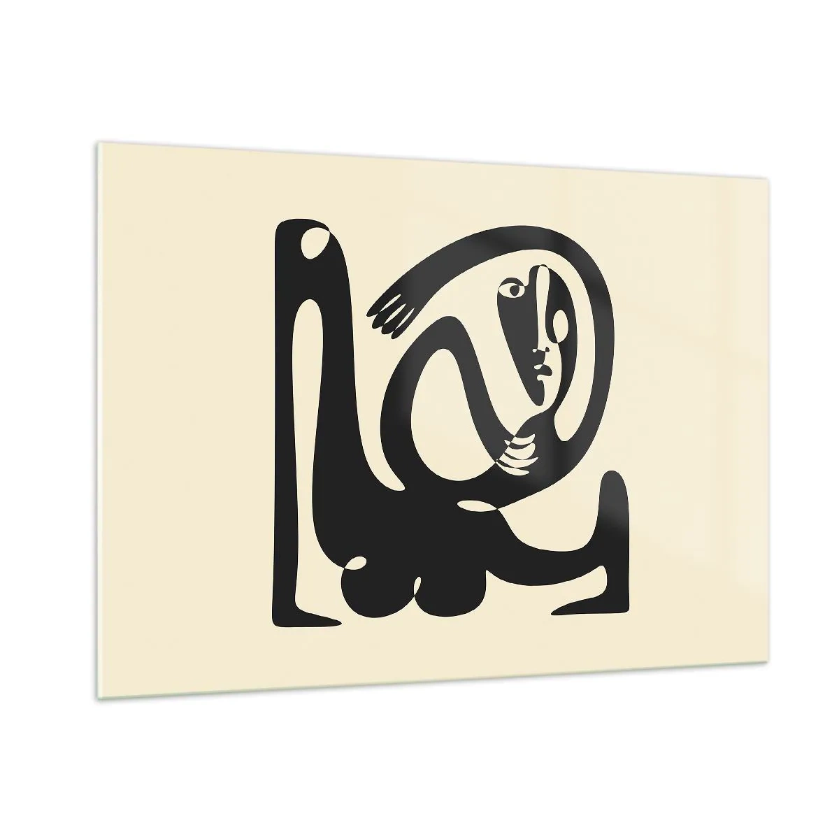 Schilderen op glas - Bijna Picasso - 100x70 cm