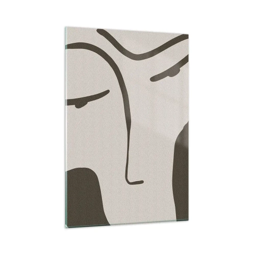 Schilderen op glas - Als een schilderij van Modigliani - 80x120 cm