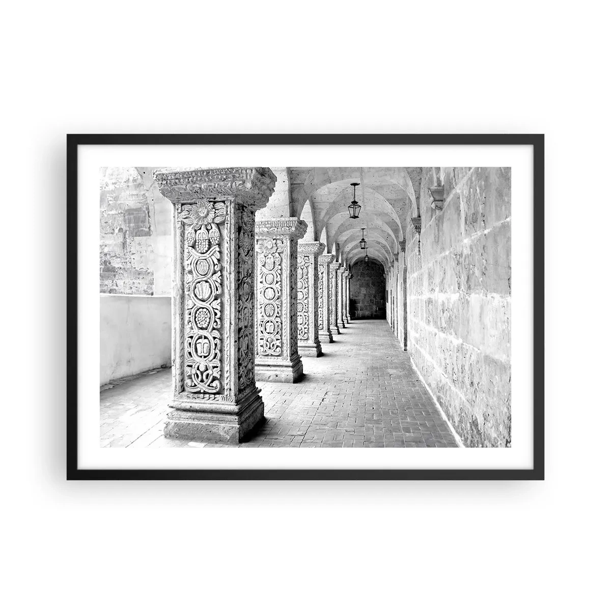 Poster in een zwarte lijst - En waar naar toe….? - 70x50 cm