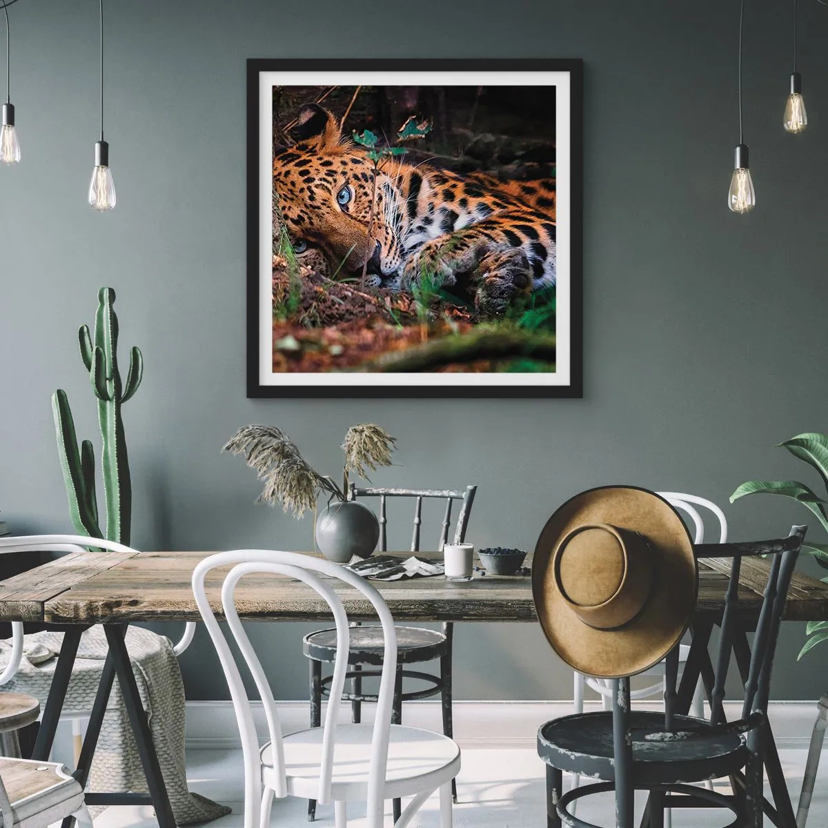 Poster in een zwarte lijst - Geloof me - 30x30 cm
