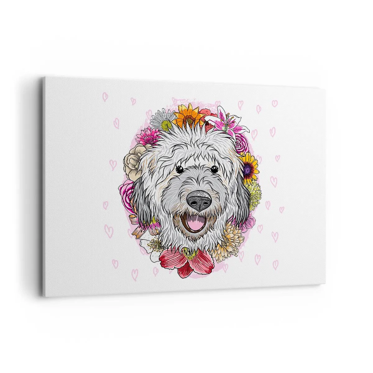 Schilderen op canvas - Puppy vreugde - 100x70 cm