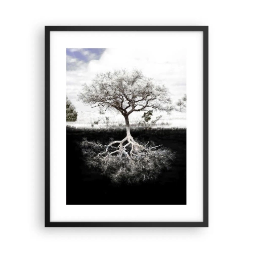 Poster in een zwarte lijst - De natuur van de wereld ontdekken - 40x50 cm