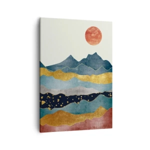 Schilderen op canvas - Een dwarsdoorsnede van de wereld - 50x70 cm