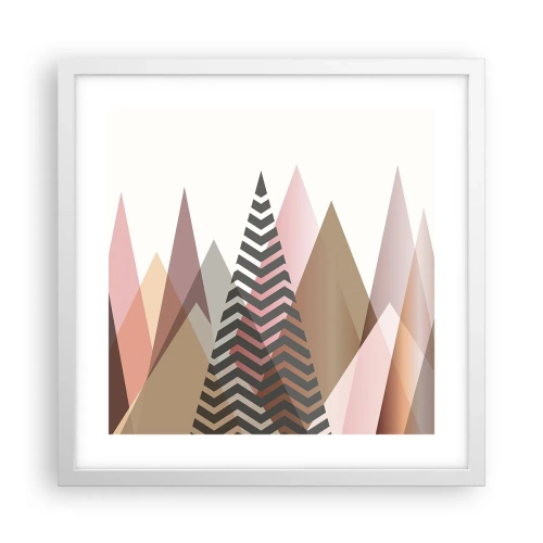Poster in een witte lijst - Piramidaal uitzicht - 40x40 cm
