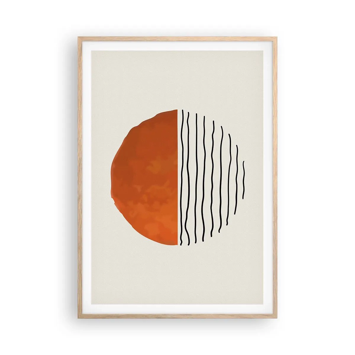 Een poster in een licht eiken lijst - In het Japanse klimaat - 70x100 cm