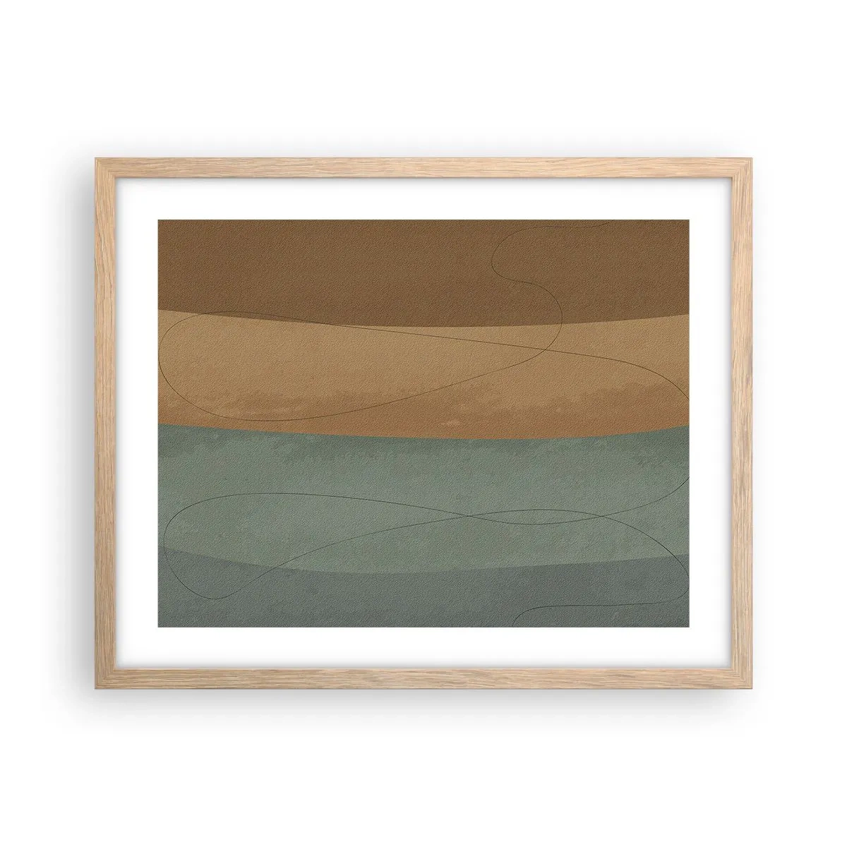 Een poster in een licht eiken lijst - Horizontale compositie - 50x40 cm