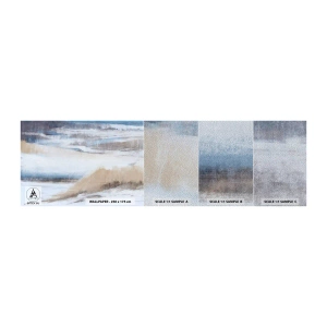 Fotobehang Monster Premium Sand - Winterse compositie - Winter, Deel, Pastel - 100x30 cm