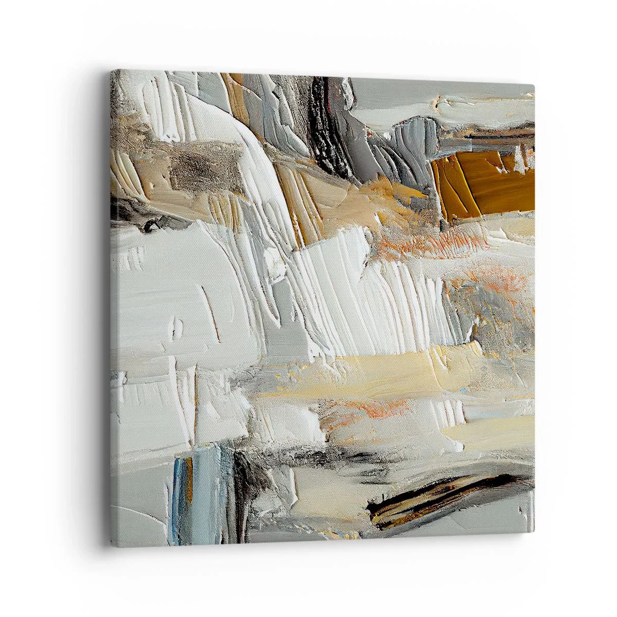 Schilderen op canvas - Kleurrijke lagen - 40x40 cm