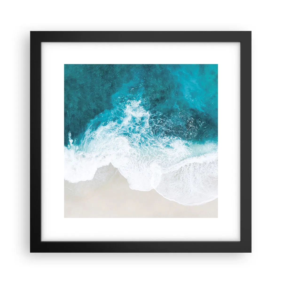 Poster in een zwarte lijst - Natuurlijke streling - 30x30 cm