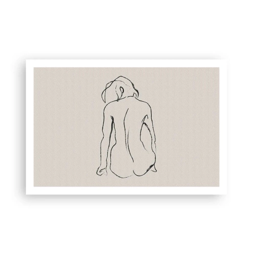 Poster - Naakt meisje - 91x61 cm