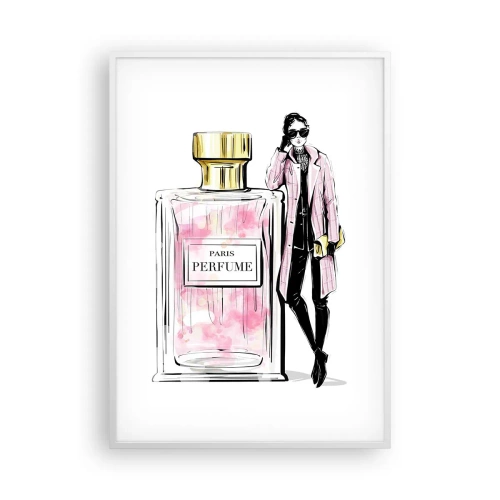 Poster in een witte lijst - Parijse sensualiteit - 70x100 cm