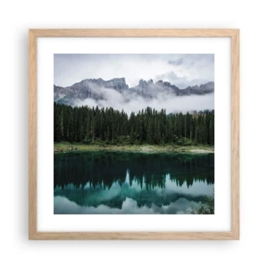 Een poster in een licht eiken lijst - Stil, stil, laten we het drinkwater niet wakker maken... - 40x40 cm