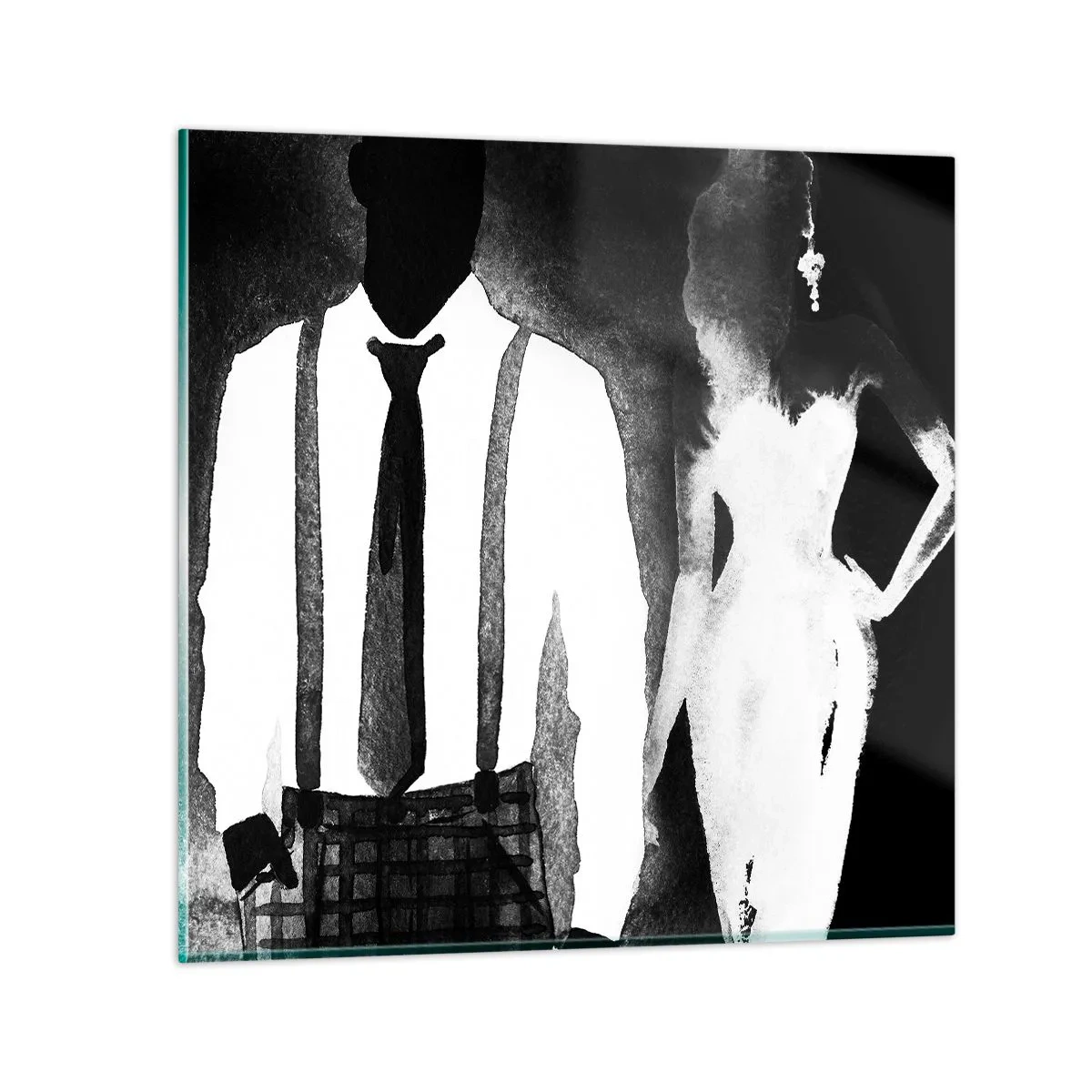 Schilderen op glas - In een noir sfeer - 40x40 cm