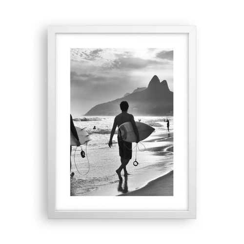 Poster in een witte lijst - Enkele golf samba - 30x40 cm