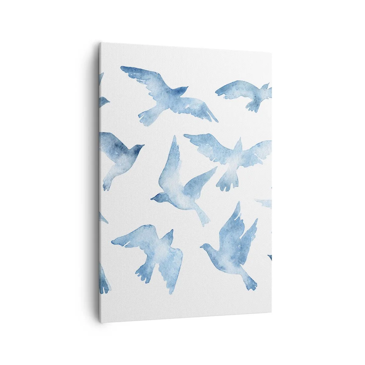 Schilderen op canvas - Blauwe vogels - 70x100 cm