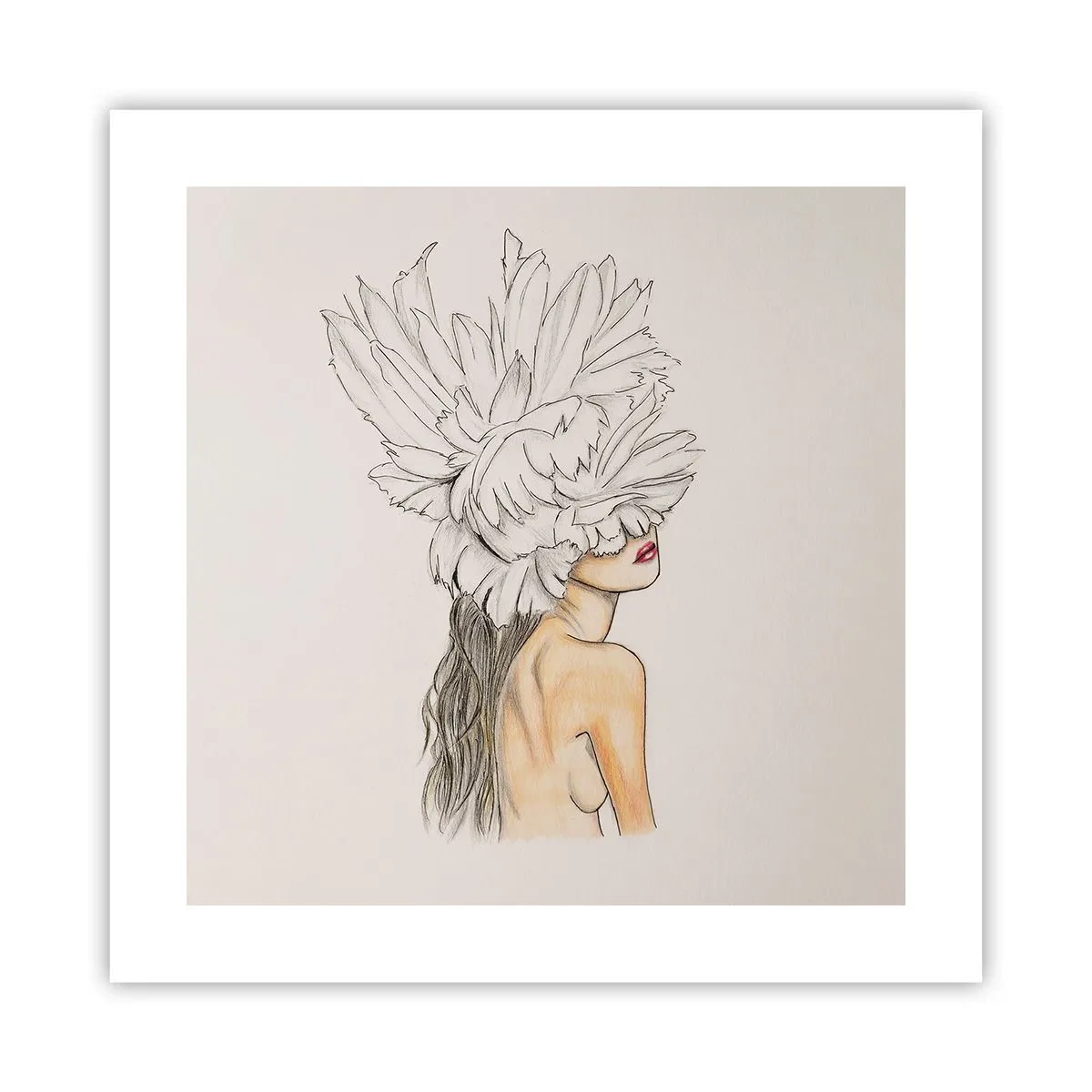 Poster - gekroonde schoonheid - 40x40 cm