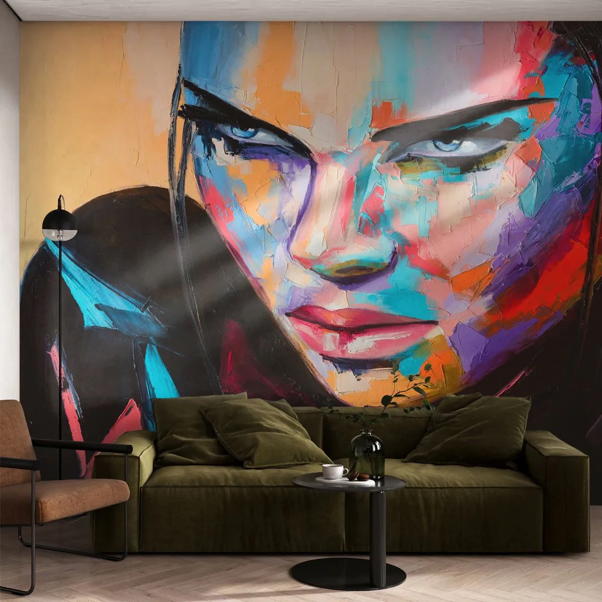 Fotobehang Standard Eco - Wildheid in het hart - Vrouw, Portret van een vrouw, Meisje - 350x256 cm