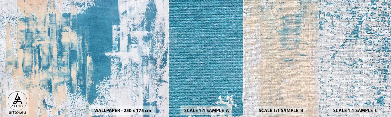 Fotobehang Monster Premium Canvas - Door een ijspegel - Abstractie, Deel, Modern patroon - 100x30 cm