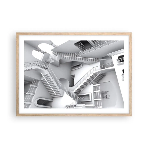 Een poster in een licht eiken lijst - De paradoxen van de ruimte - 70x50 cm