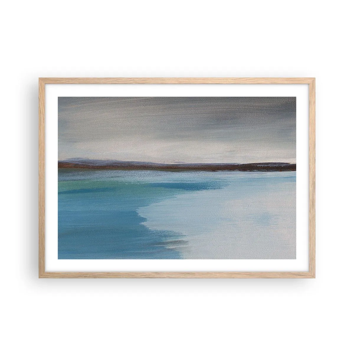 Een poster in een licht eiken lijst - Horizontaal landschap - 70x50 cm