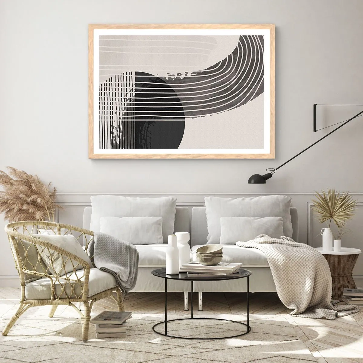 Een poster in een licht eiken lijst - Daar en terug - 50x40 cm