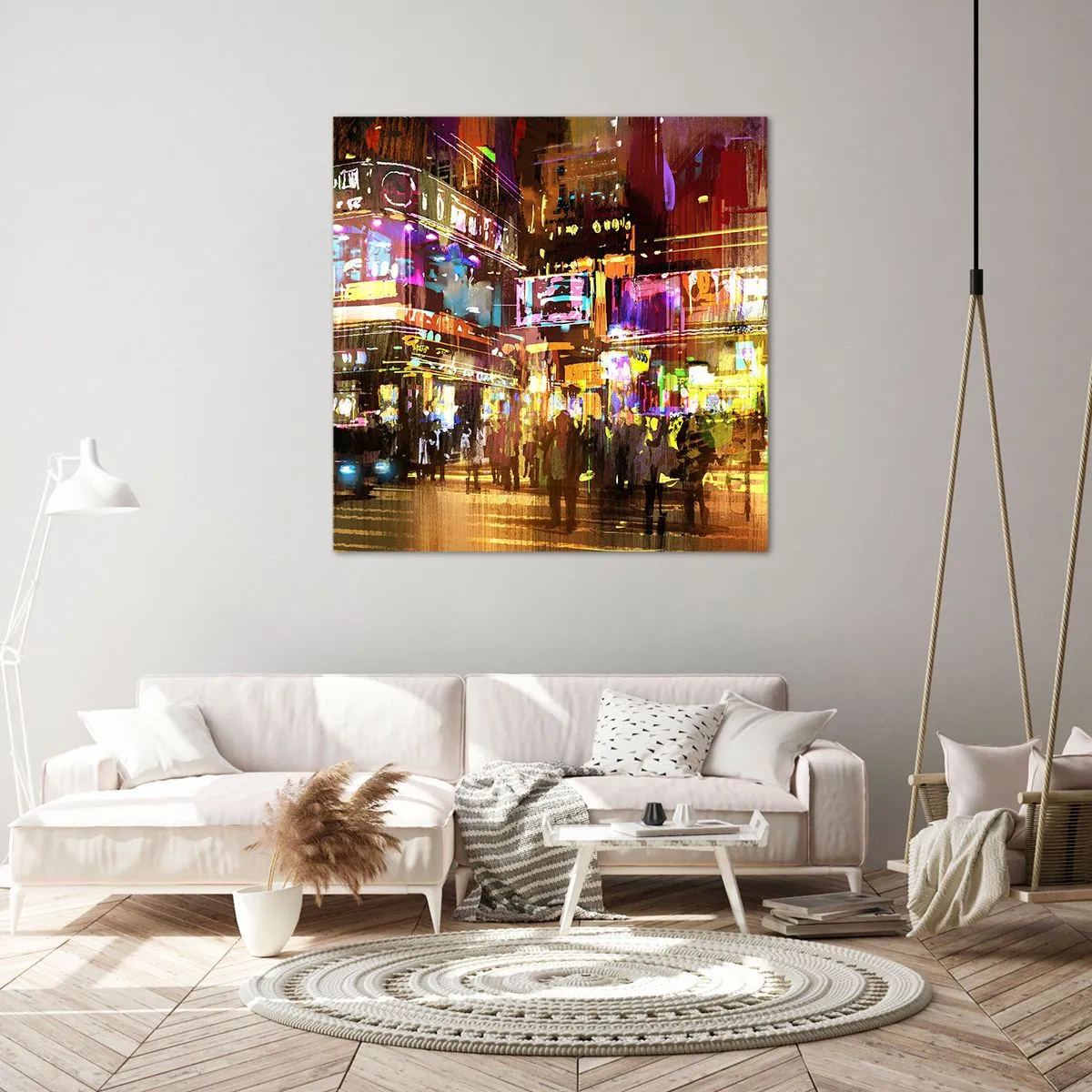 Schilderen op canvas - In een zee van licht - 70x70 cm