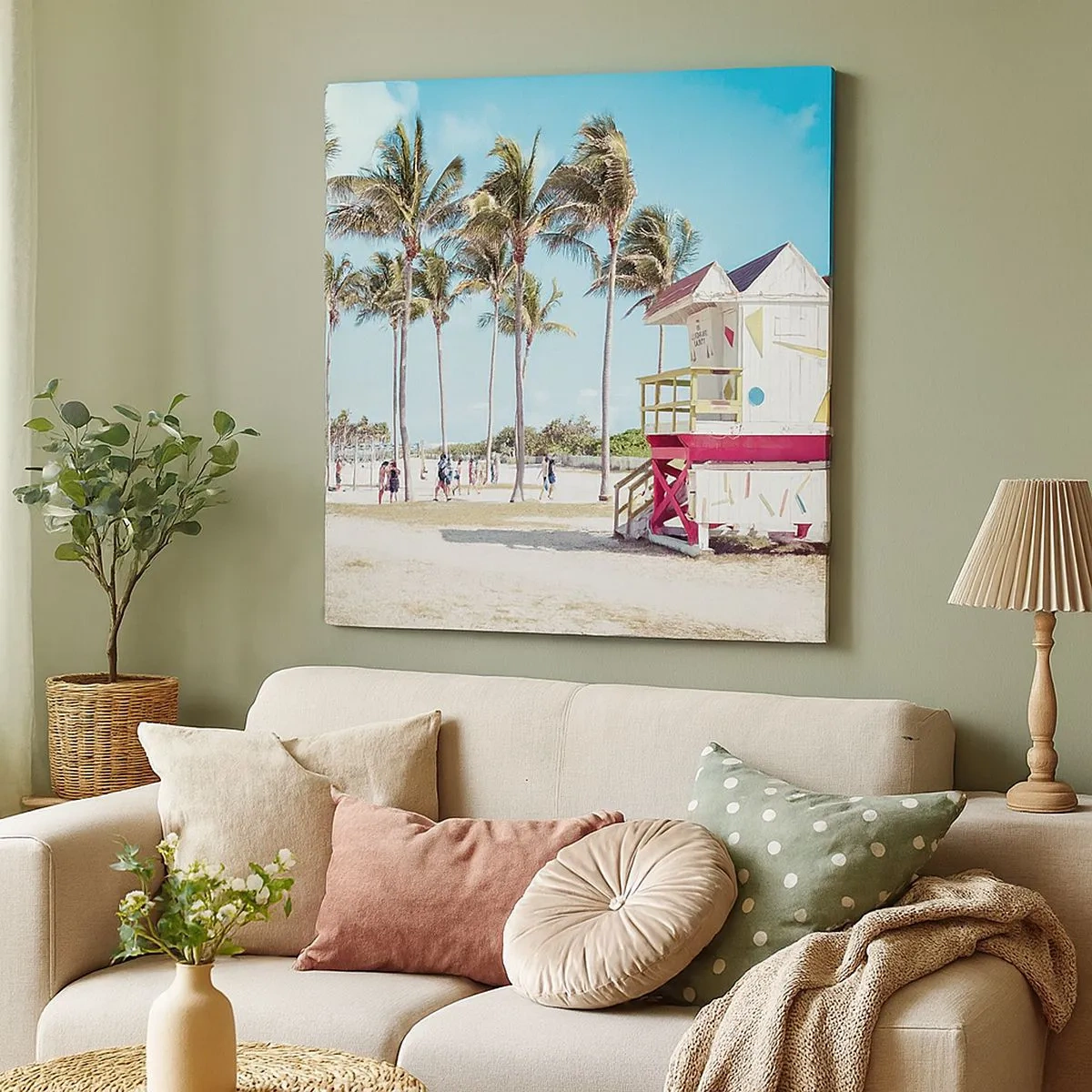 Schilderen op canvas - Je hebt een mooie dag voor de boeg - 30x30 cm