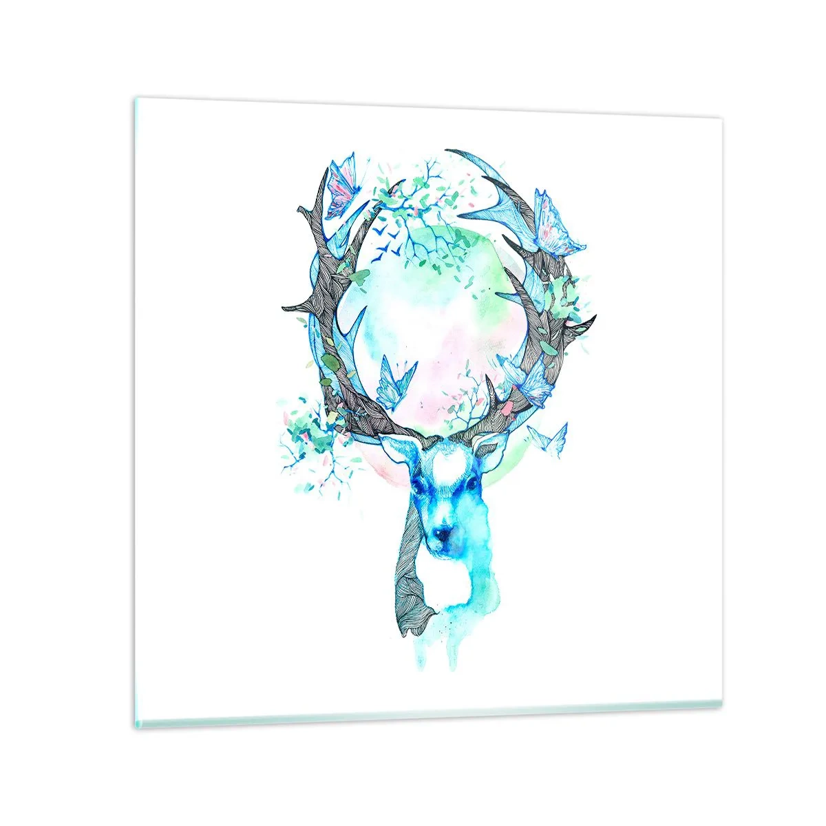 Schilderen op glas - De kracht en delicatesse van de natuur - 40x40 cm