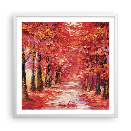 Poster in een witte lijst - Herfst impressie - 60x60 cm
