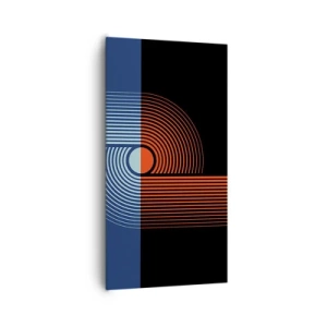 Schilderen op canvas - In een geometrische omhelzing - 65x120 cm