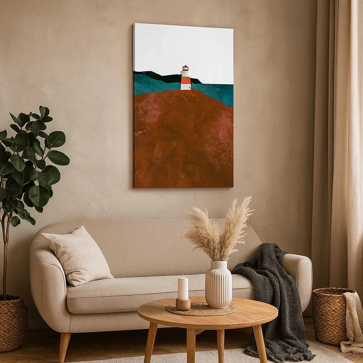 Schilderen op canvas - Starend naar de zee - 50x70 cm
