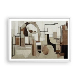 Poster in een witte lijst - Stadslandschap 2.0 - 100x70 cm